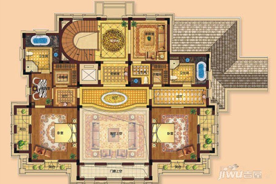 峙山庄园14室2厅10卫1067㎡户型图