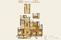 龙湖天宸原著4室2厅2卫133㎡户型图