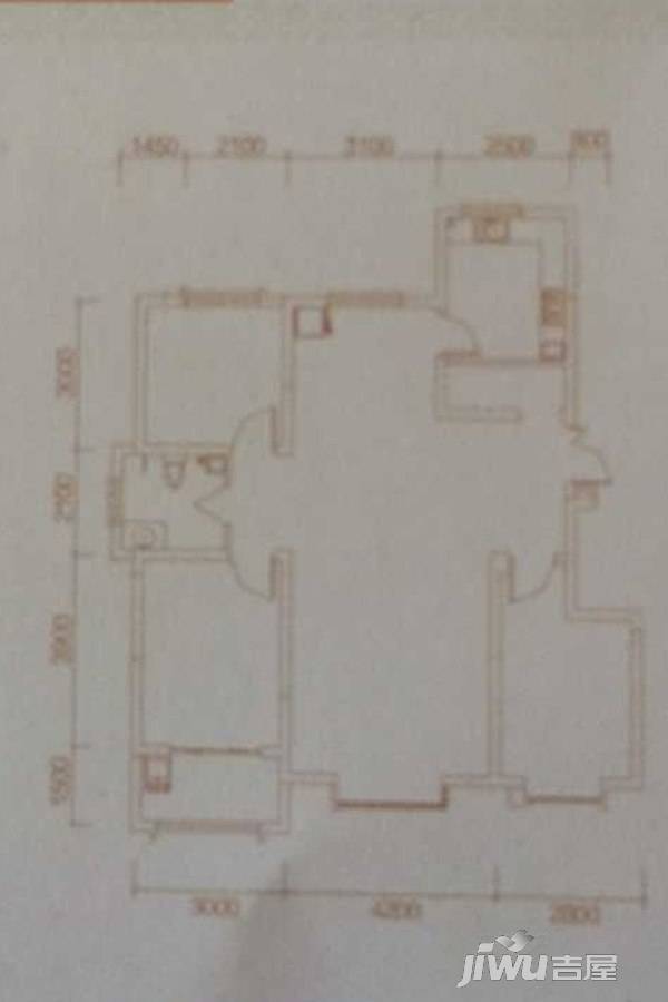 金龙华庭2室1厅1卫113.4㎡户型图