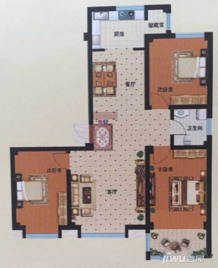 湖苑名邸
                                                            3房2厅1卫
