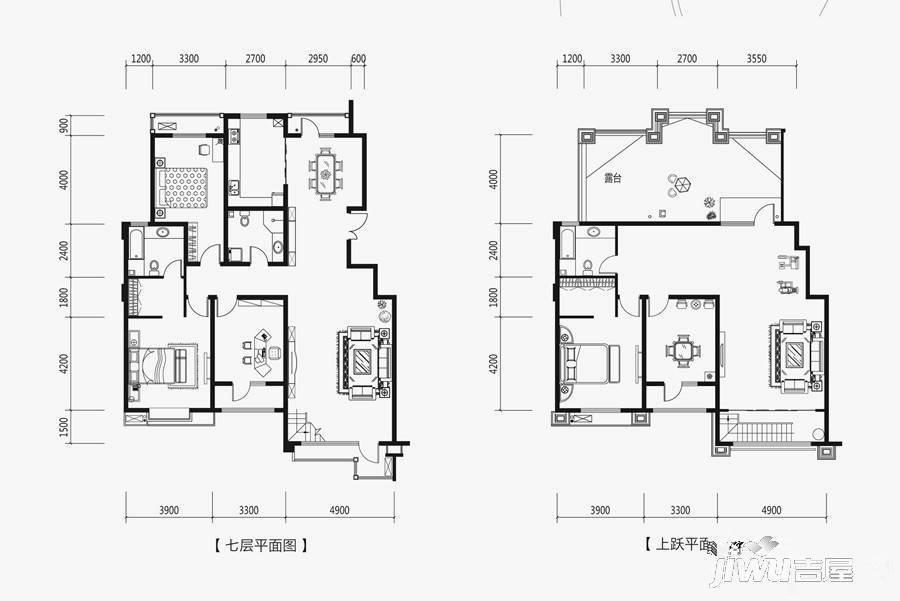 建发宝湖湾5室3厅3卫287㎡户型图