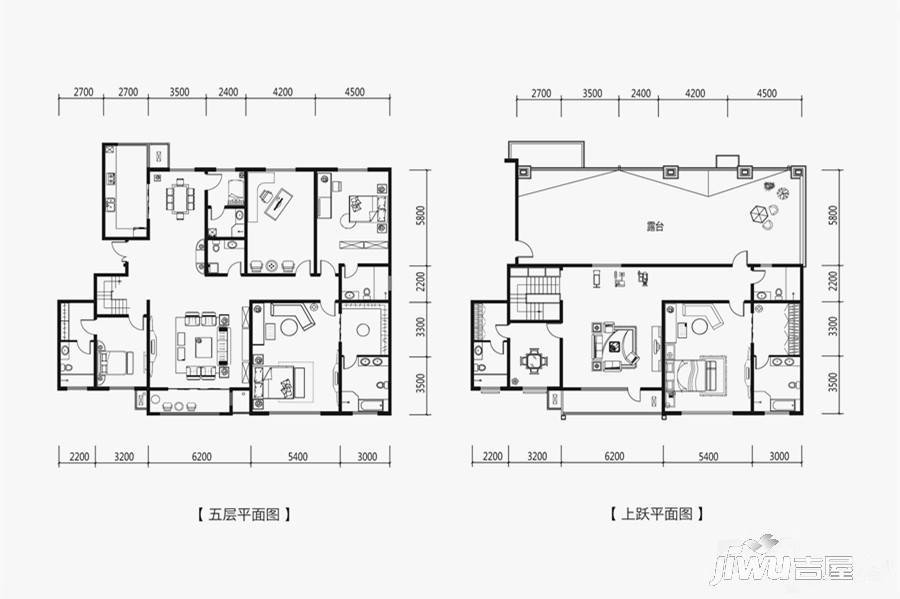 建发宝湖湾5室3厅7卫489㎡户型图