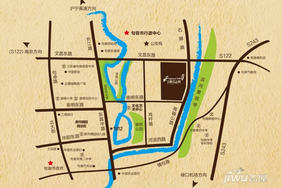 句容香江公馆位置交通图