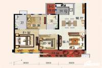 句容碧桂园翡翠华府3室2厅2卫115㎡户型图