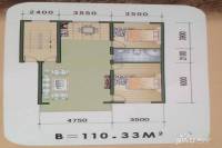 万恒世纪城2室2厅1卫110.3㎡户型图