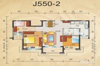 碧桂园3室2厅1卫98㎡户型图