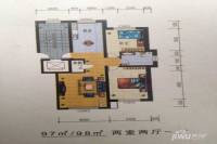 枫景源壹号2室2厅1卫97㎡户型图