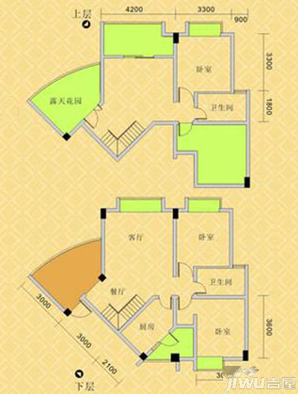 首座好望角3室2厅2卫129㎡户型图