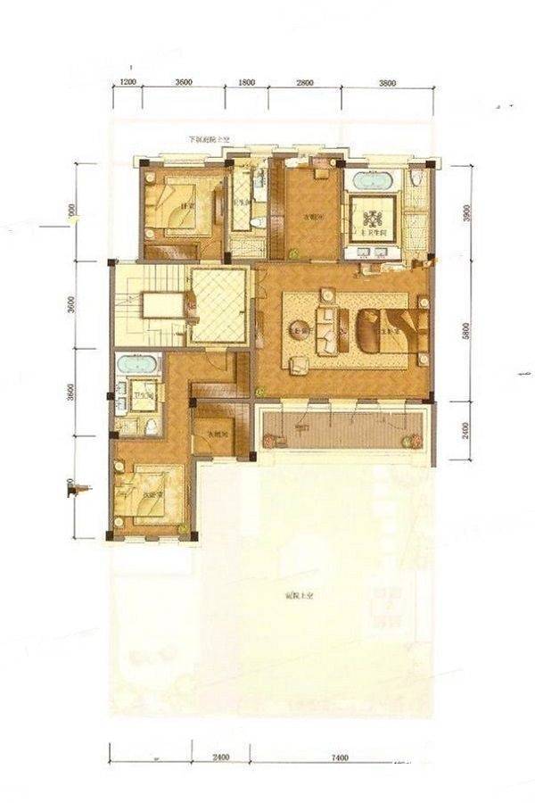 临海绿城玫瑰园3室0厅2卫90㎡户型图