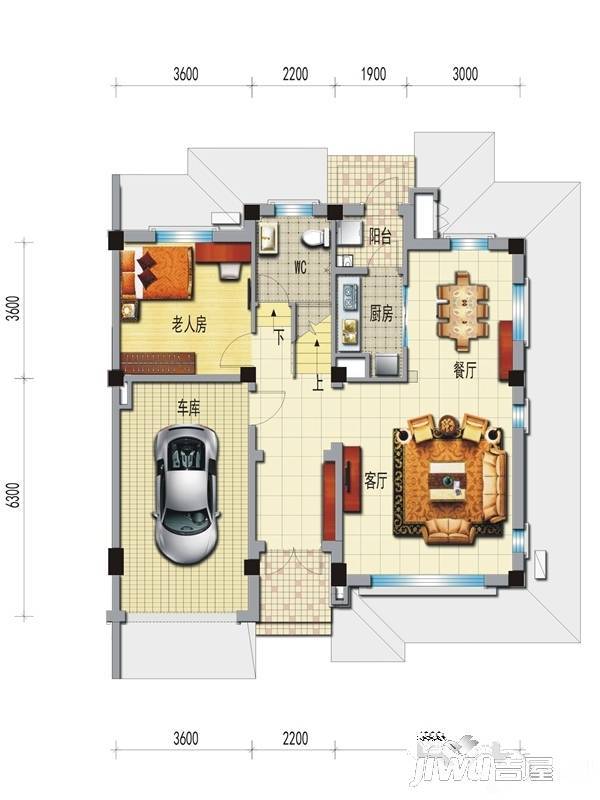 碧桂园城市花园7室2厅4卫263㎡户型图