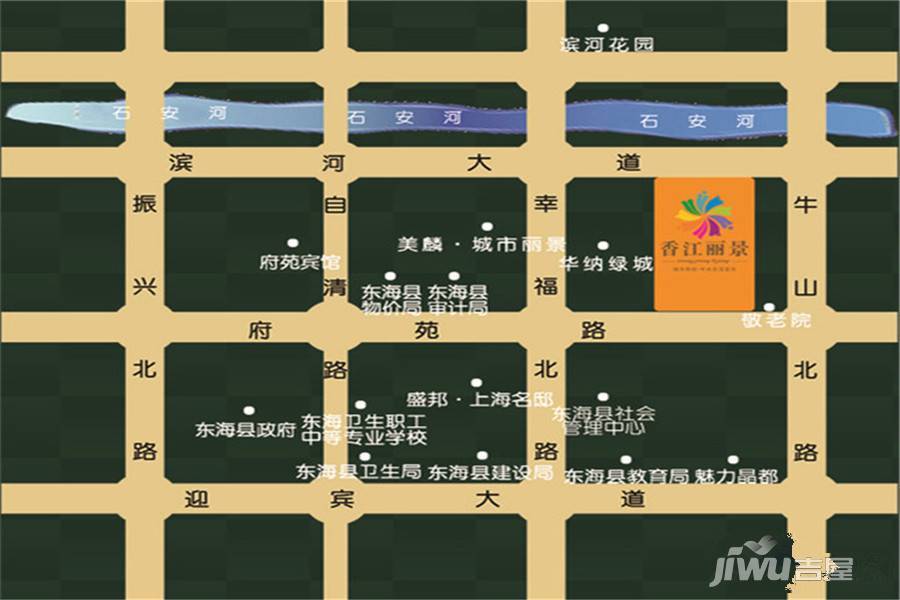 香江丽景位置交通图
