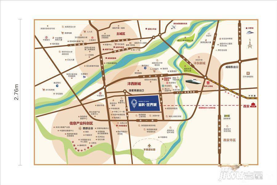 金科世界城位置交通图图片