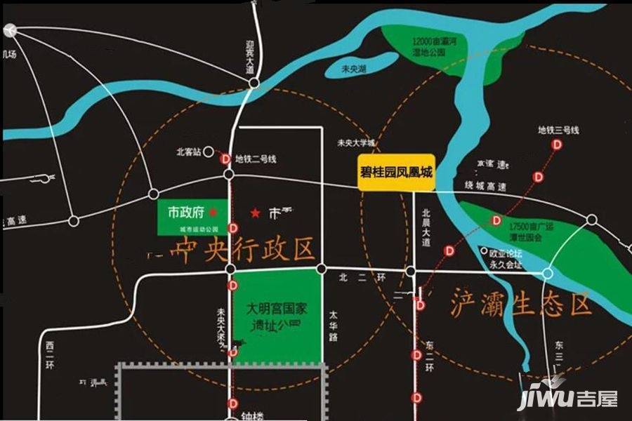 碧桂园凤凰城位置交通图图片