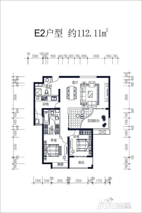 香颂太华商街普通住宅112.1㎡户型图