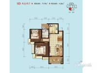 中华世纪城·马上2室2厅1卫75.8㎡户型图