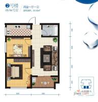 华旗东郡2室2厅1卫84.6㎡户型图