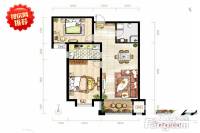 首创漫香郡公寓2室2厅1卫92.6㎡户型图