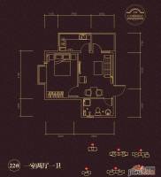 首创漫香郡公寓1室2厅1卫户型图