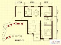 首创漫香郡公寓2室2厅1卫户型图