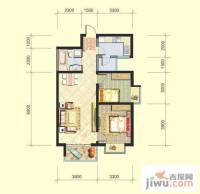 首创漫香郡公寓2室2厅1卫90㎡户型图