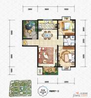 首创漫香郡公寓2室2厅1卫户型图