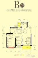 恒大翡翠华庭3室2厅2卫123㎡户型图
