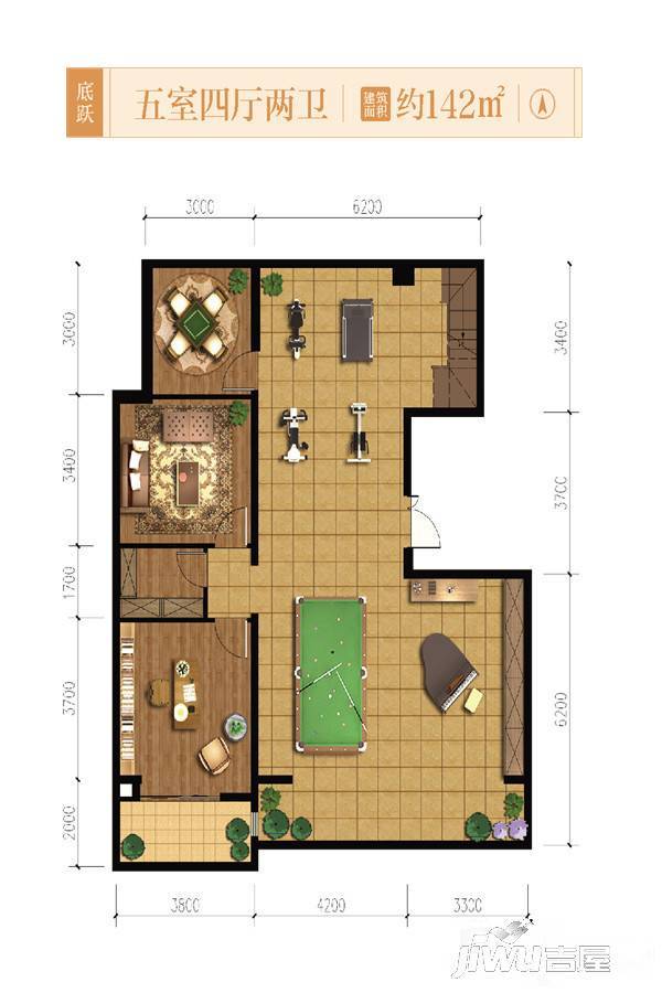 融创长安街壹号5室4厅2卫142㎡户型图