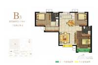 保利心语花园3室2厅2卫116㎡户型图