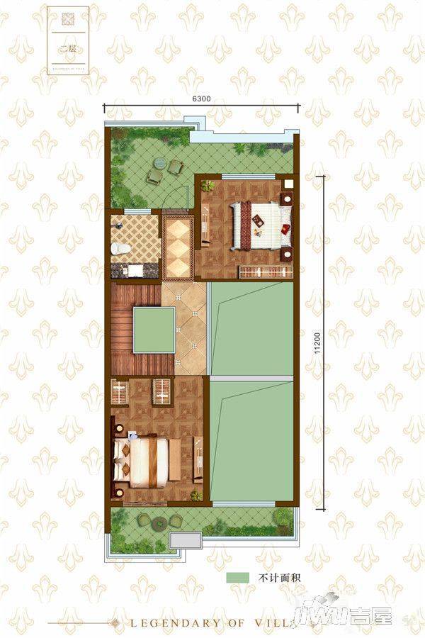 龙湖香醍天宸4室3厅3卫172㎡户型图