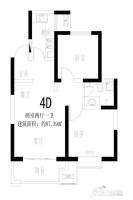 旭景清园2室2厅1卫87.4㎡户型图