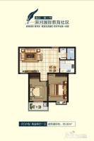 奥达铁一中滨河国际教育社区2室2厅1卫85.8㎡户型图