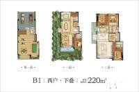 中国铁建西派国际4室2厅5卫220㎡户型图