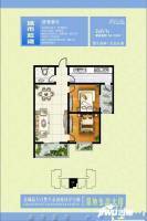 城市蓝湾2室2厅1卫84.6㎡户型图