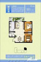 城市蓝湾2室2厅1卫87.8㎡户型图