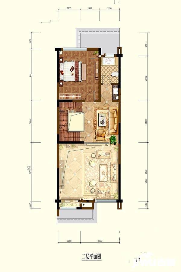 阳光城上林府2室3厅3卫180㎡户型图