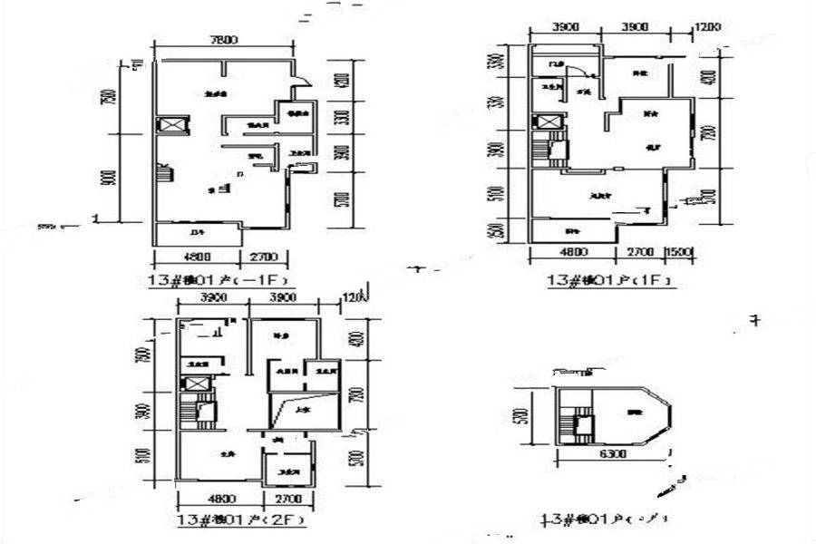 龙记玖玺3室2厅5卫445㎡户型图