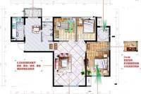 华安紫竹苑3室2厅2卫133.3㎡户型图