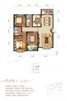 陕建翠园锦绣3室2厅2卫136.8㎡户型图