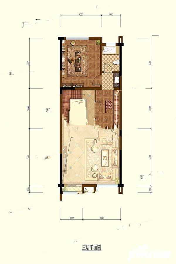 阳光城上林府2室3厅3卫180㎡户型图