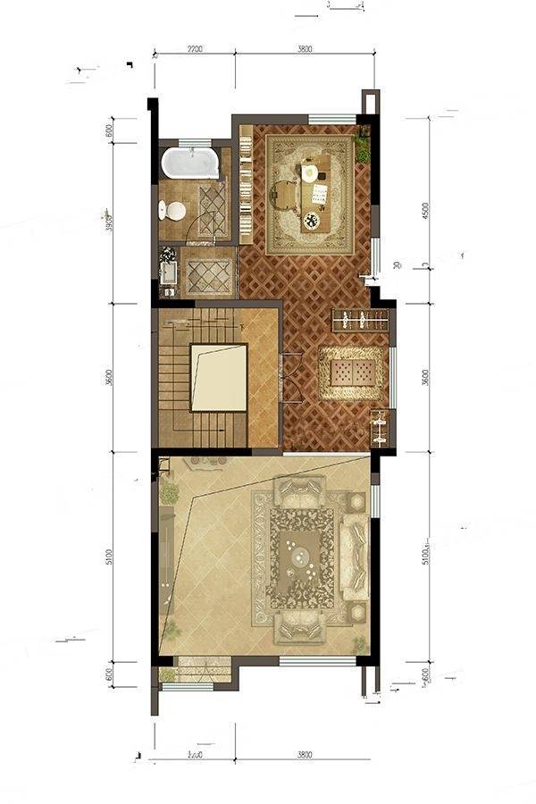 阳光城上林府3室2厅3卫180㎡户型图