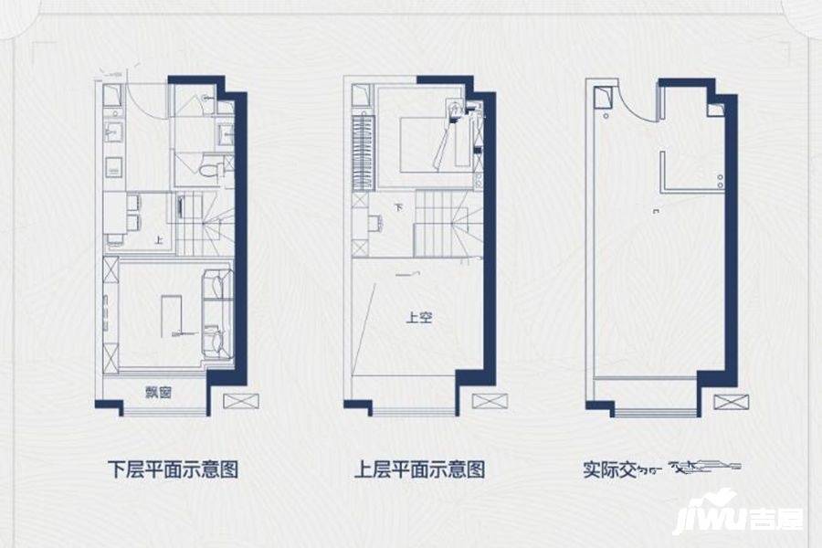 旭辉荣华公园大道1室1厅1卫37㎡户型图