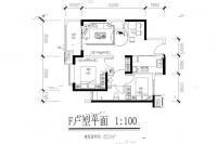 隆基泰和万和郡2室2厅1卫82㎡户型图