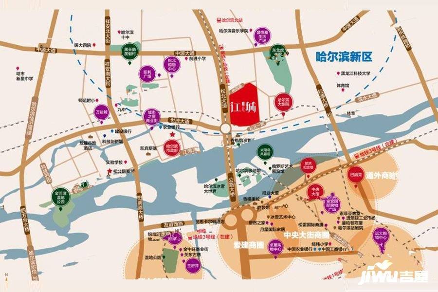 华润中海江城位置交通图