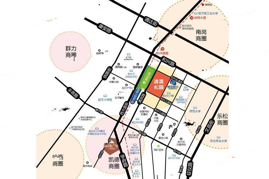 清滨花园位置交通图