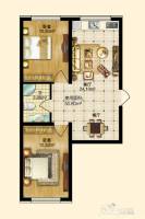 哈西华府二期2室2厅1卫70.7㎡户型图
