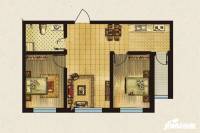 香湾青城2室1厅1卫76㎡户型图