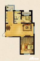 香湾青城2室2厅1卫108㎡户型图