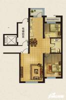 香湾青城2室2厅1卫108㎡户型图