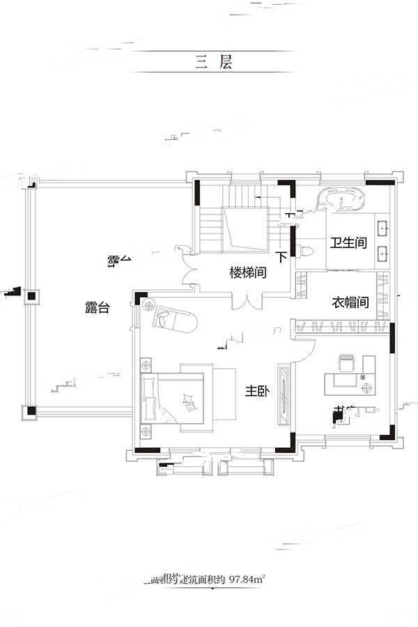 保利水韵长滩五期和墅6室3厅5卫404.2㎡户型图