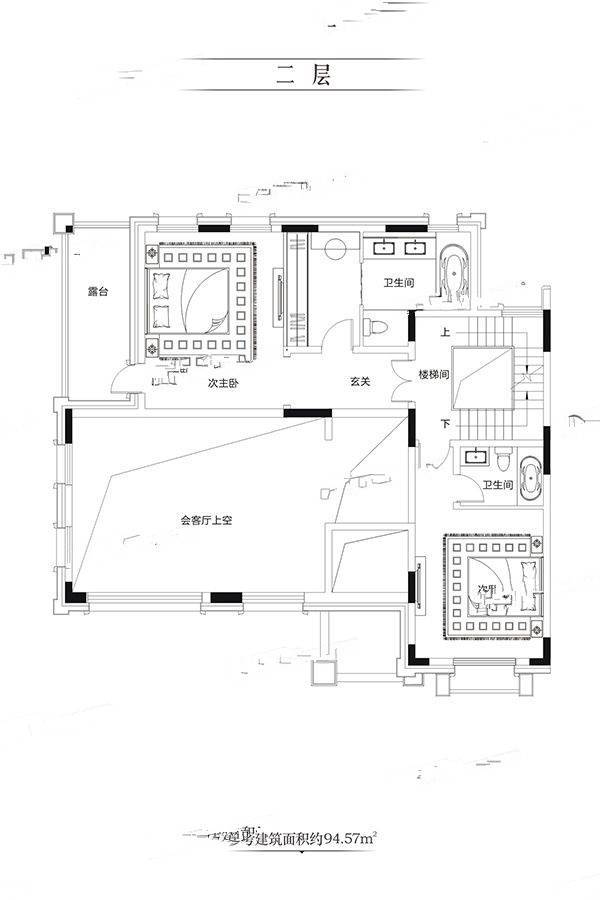 保利水韵长滩五期和墅5室3厅5卫373.4㎡户型图